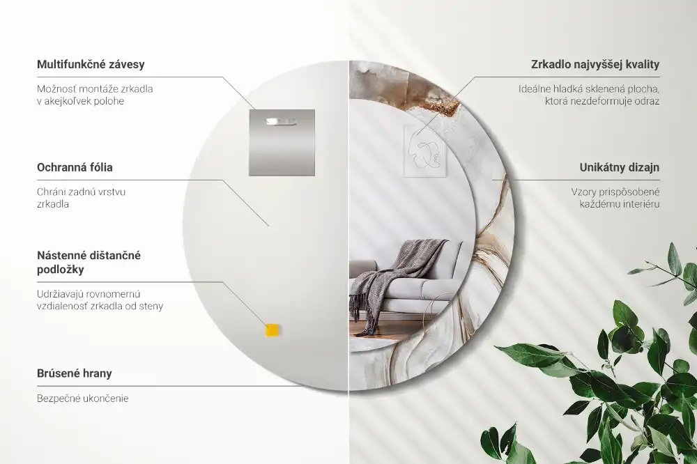 Spiegel rund Heller Marmor