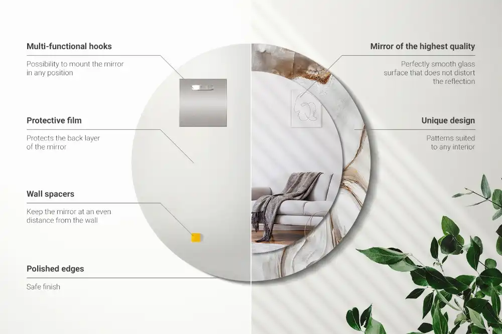 Spiegel rund Heller Marmor