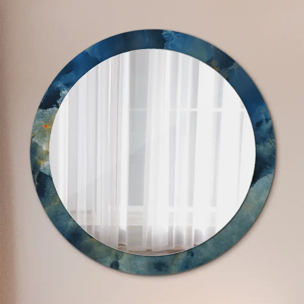 Spiegel rund Onyx-Marmor