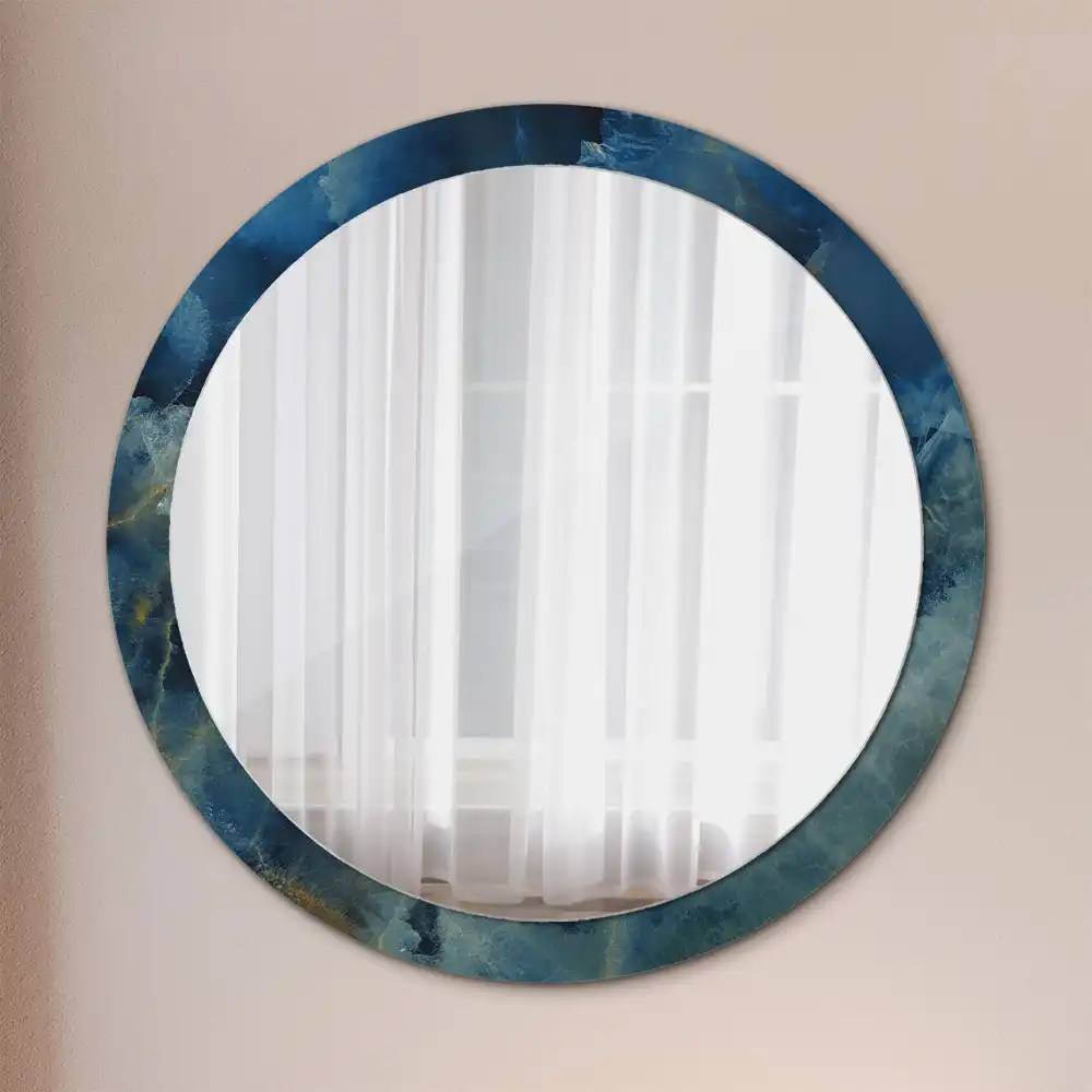 Spiegel rund Onyx-Marmor