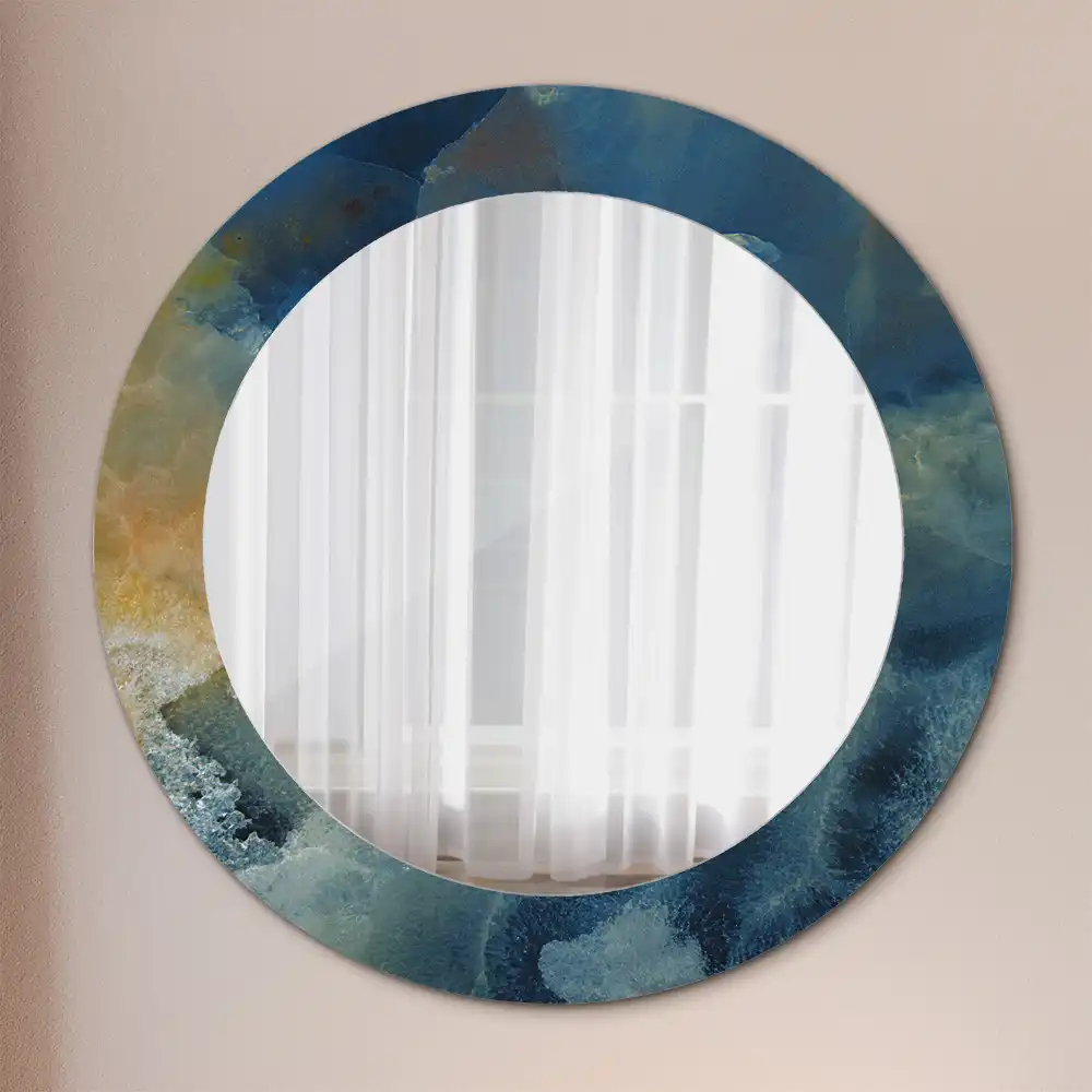 Spiegel rund Onyx-Marmor