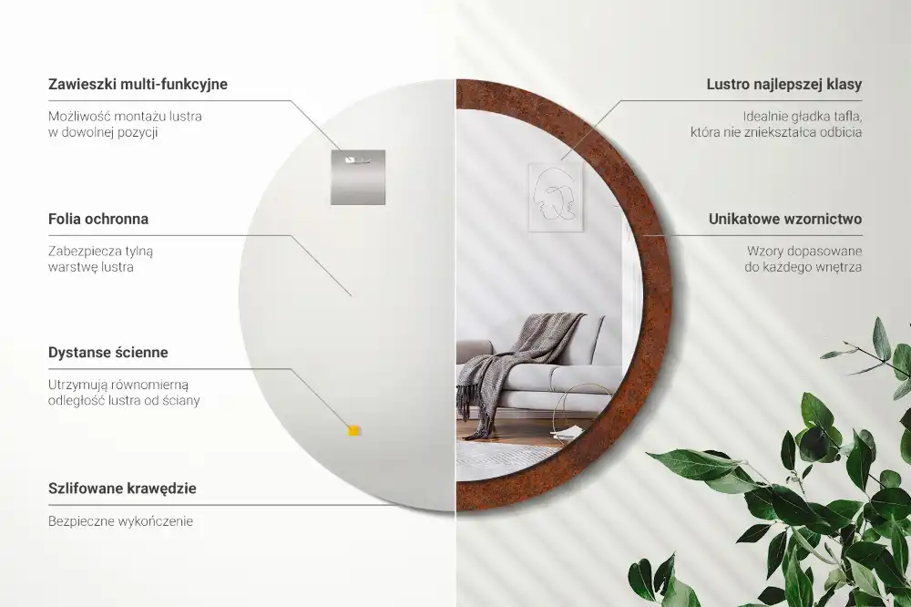 Runden spiegel Verrostetes Metall