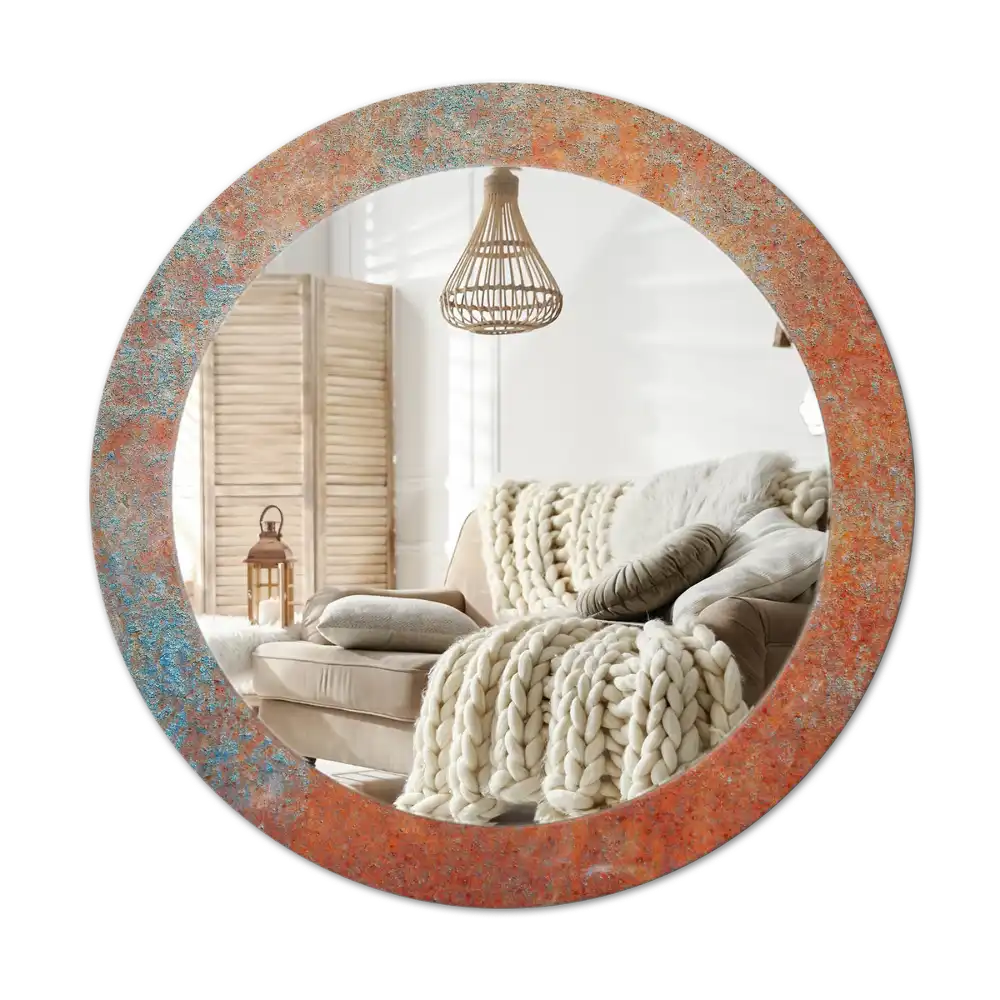 Spiegel rund Rostiges Metall