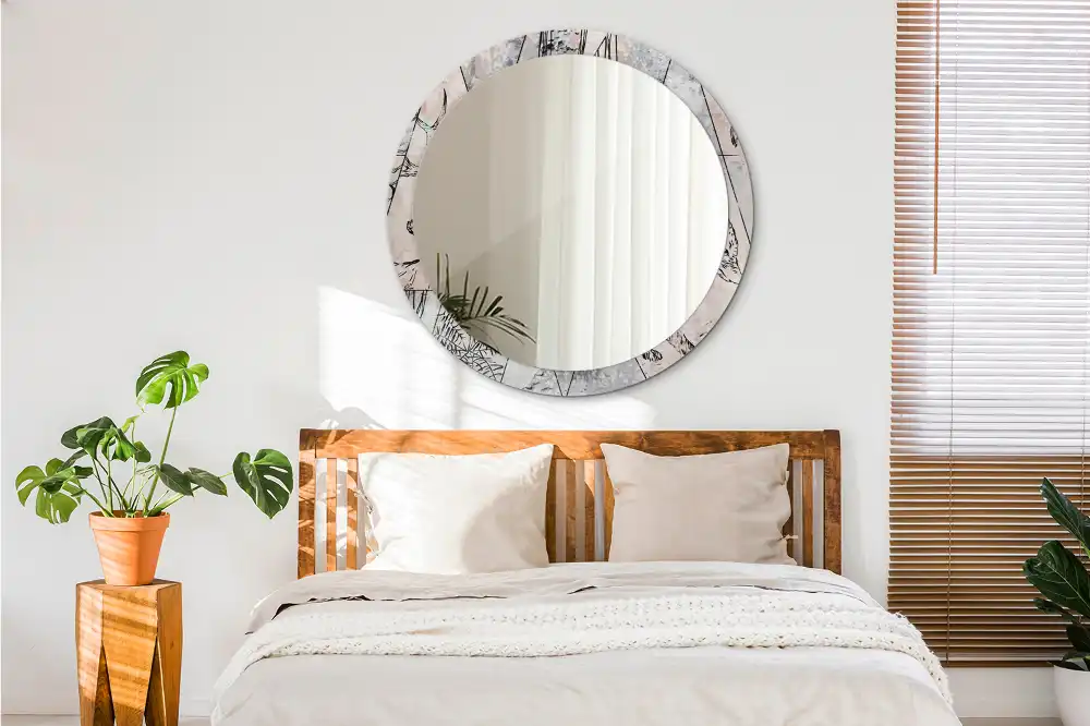 Spiegel rund Abstrakte Tiere