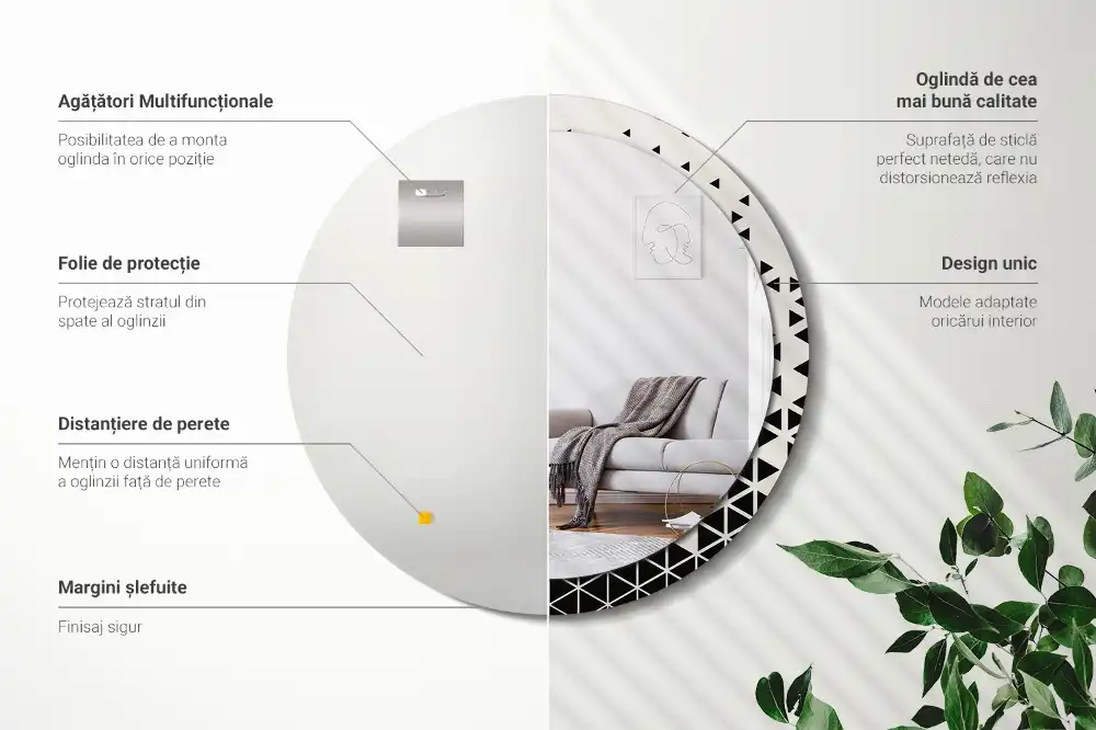 Spiegel rund Geometrische Abstraktion