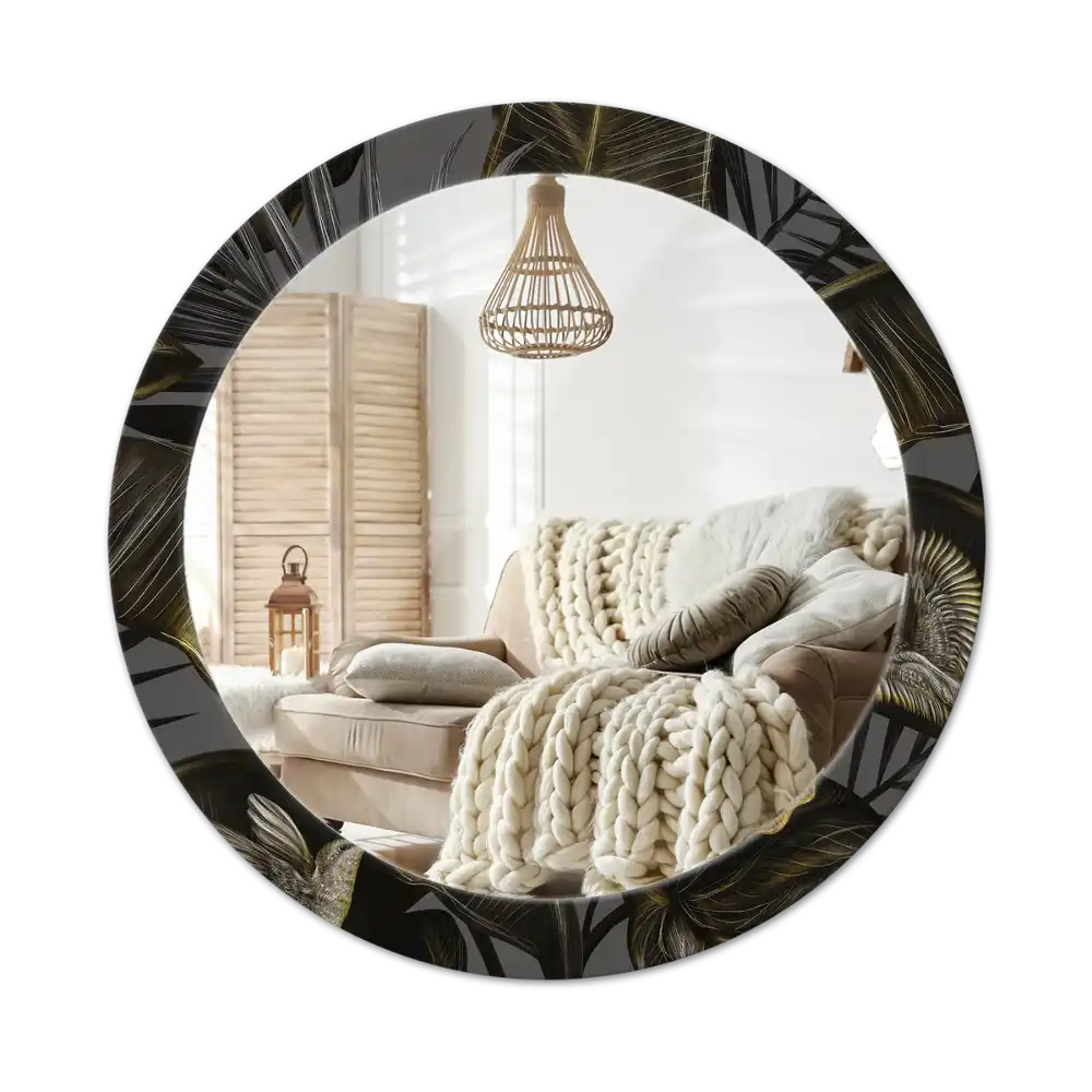 Runden spiegel Hibiskusblüten