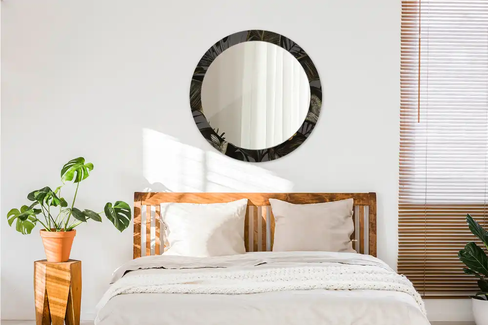 Runden spiegel Hibiskusblüten