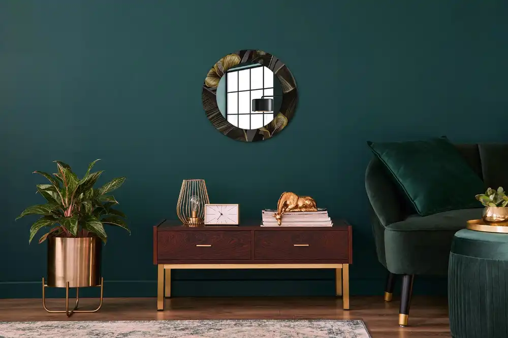 Runden spiegel Hibiskusblüten