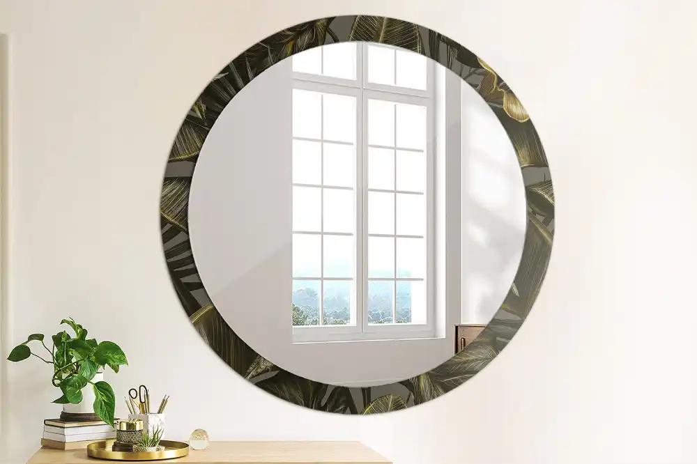 Runden spiegel Hibiskusblüten