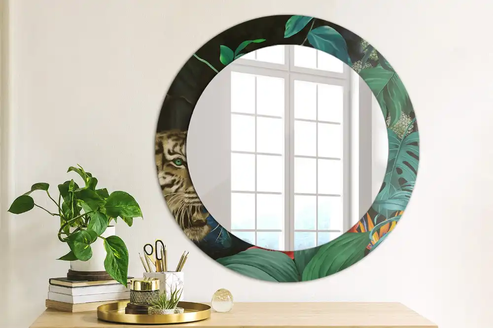 Spiegel rund Vintage-Jungle