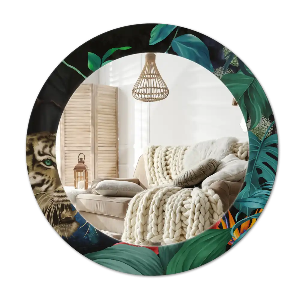 Spiegel rund Vintage-Jungle