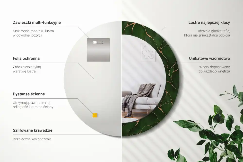 Runden spiegel Abstraktes Blatt