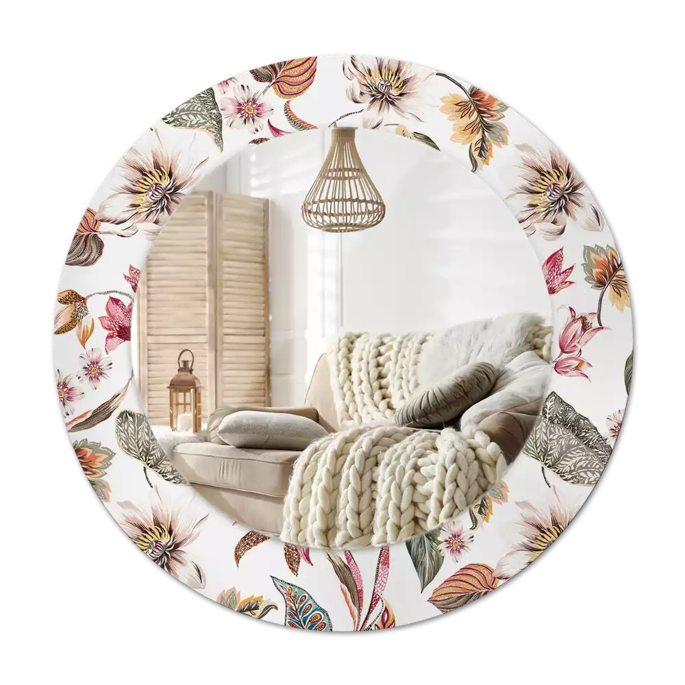 Runden spiegel Vintage-Blumen
