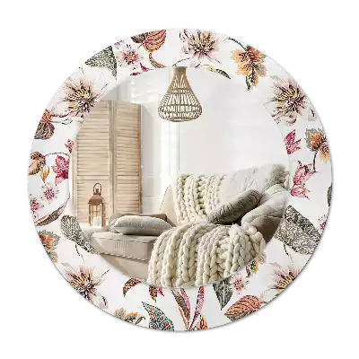 Runden spiegel Vintage-Blumen