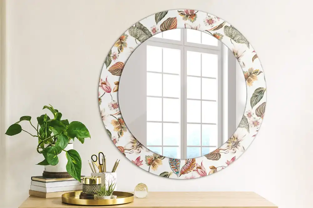 Runden spiegel Vintage-Blumen