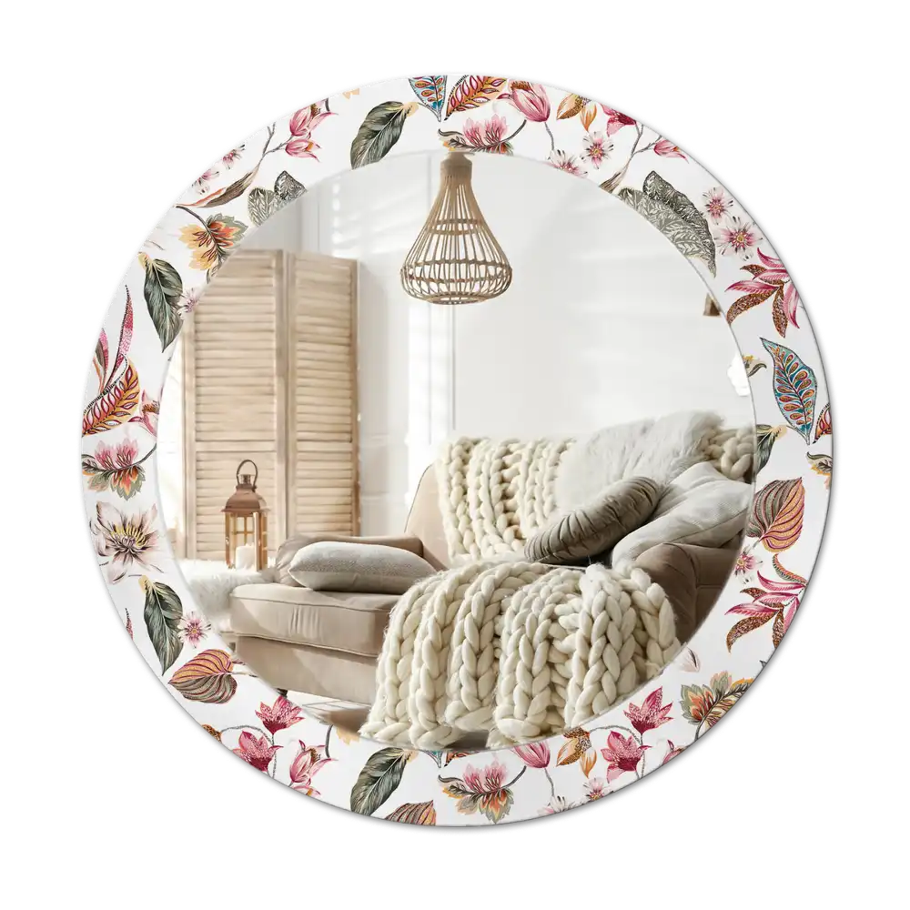 Runden spiegel Vintage-Blumen