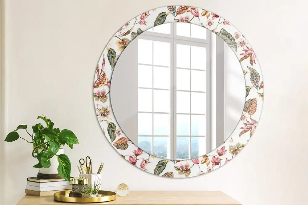 Runden spiegel Vintage-Blumen