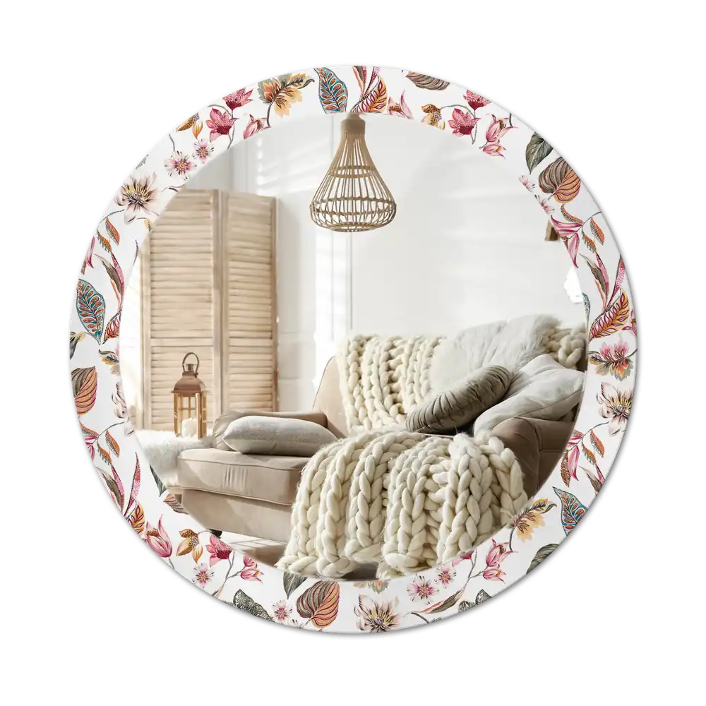 Runden spiegel Vintage-Blumen