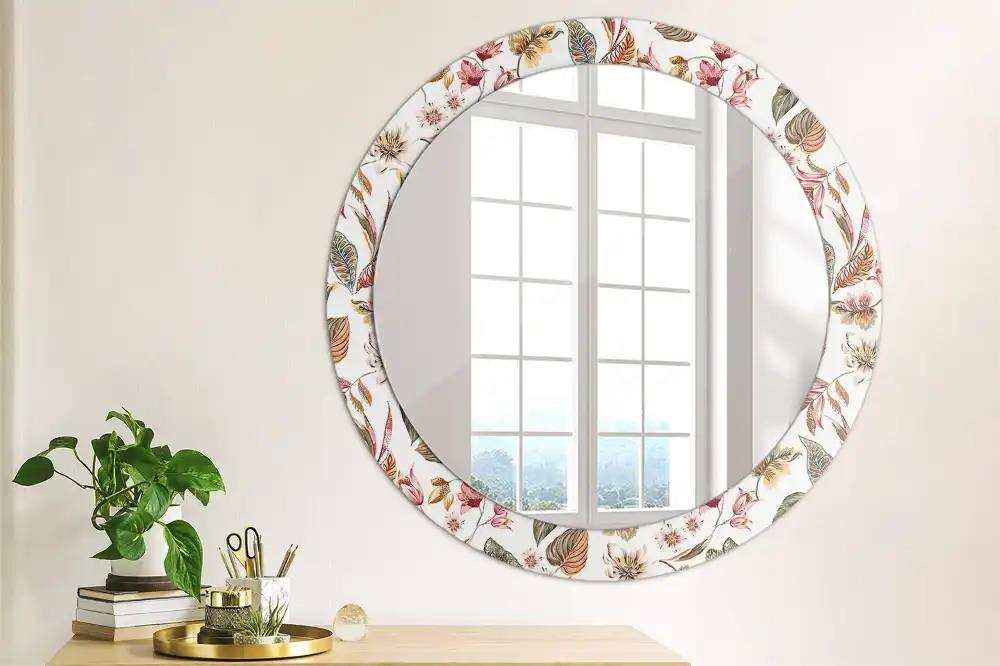 Runden spiegel Vintage-Blumen