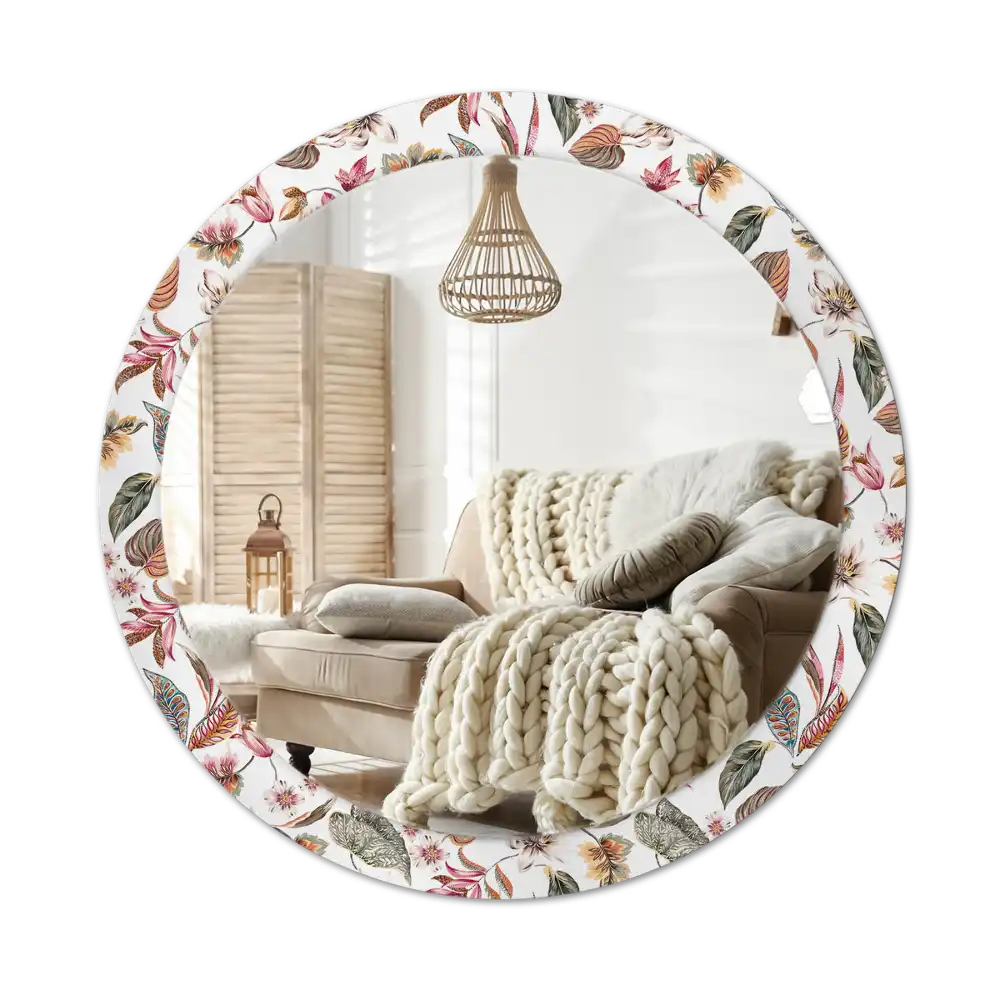Runden spiegel Vintage-Blumen