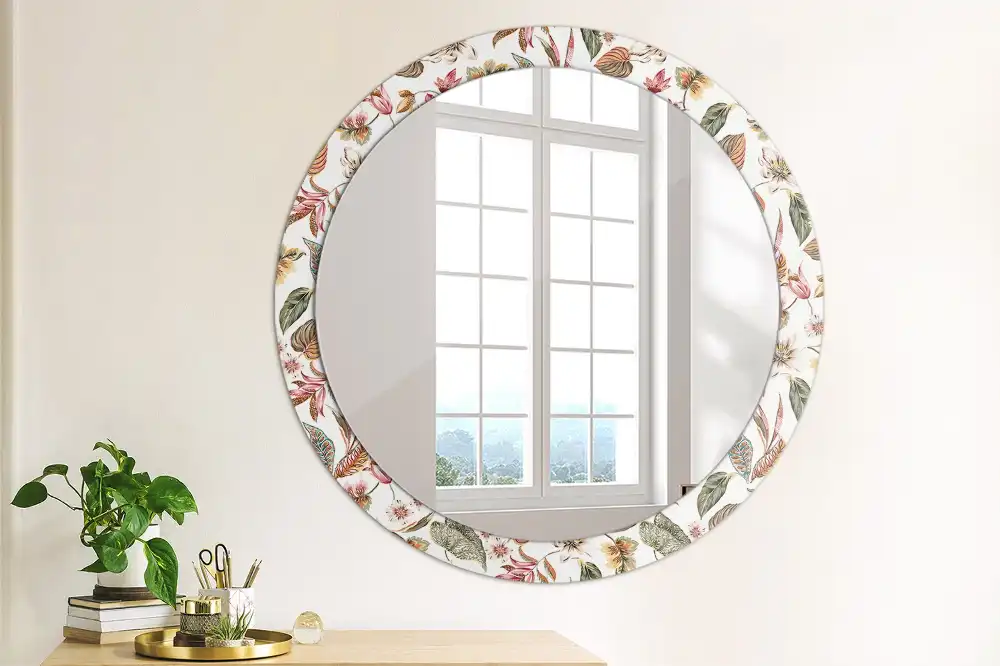 Runden spiegel Vintage-Blumen