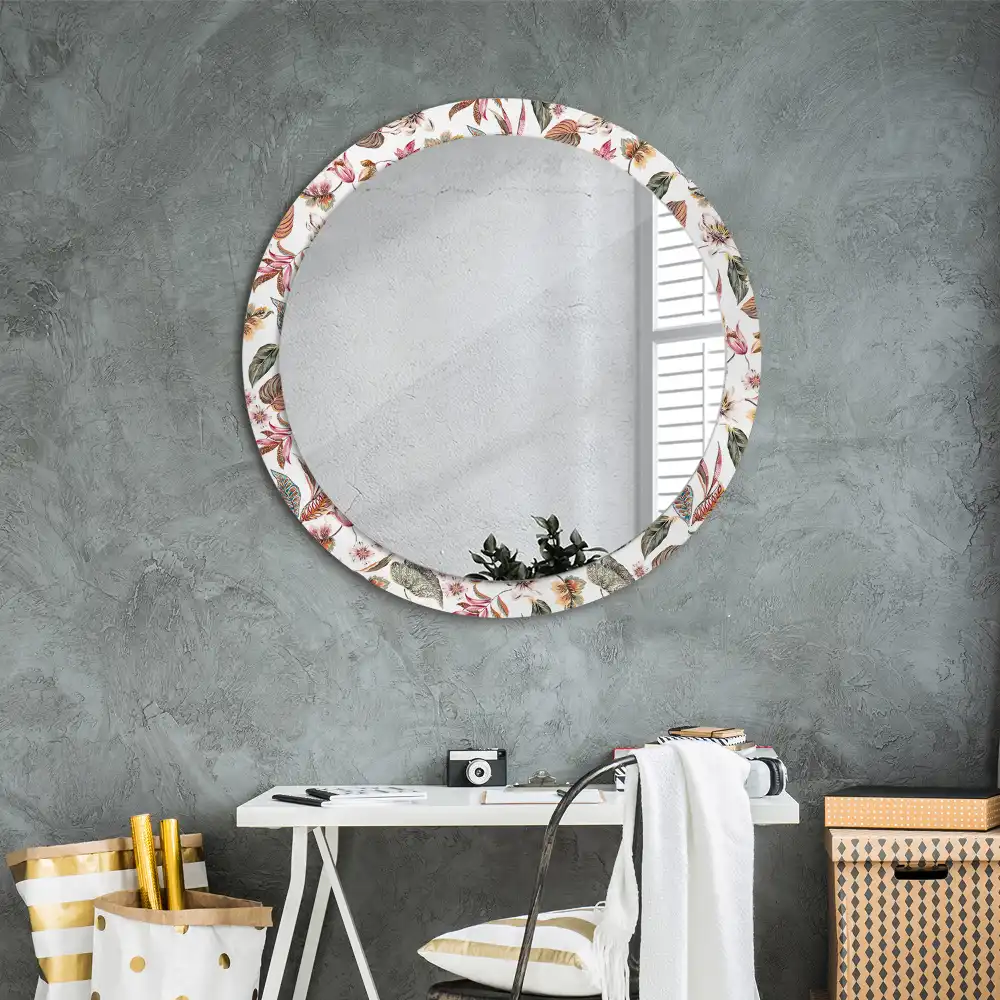 Runden spiegel Vintage-Blumen