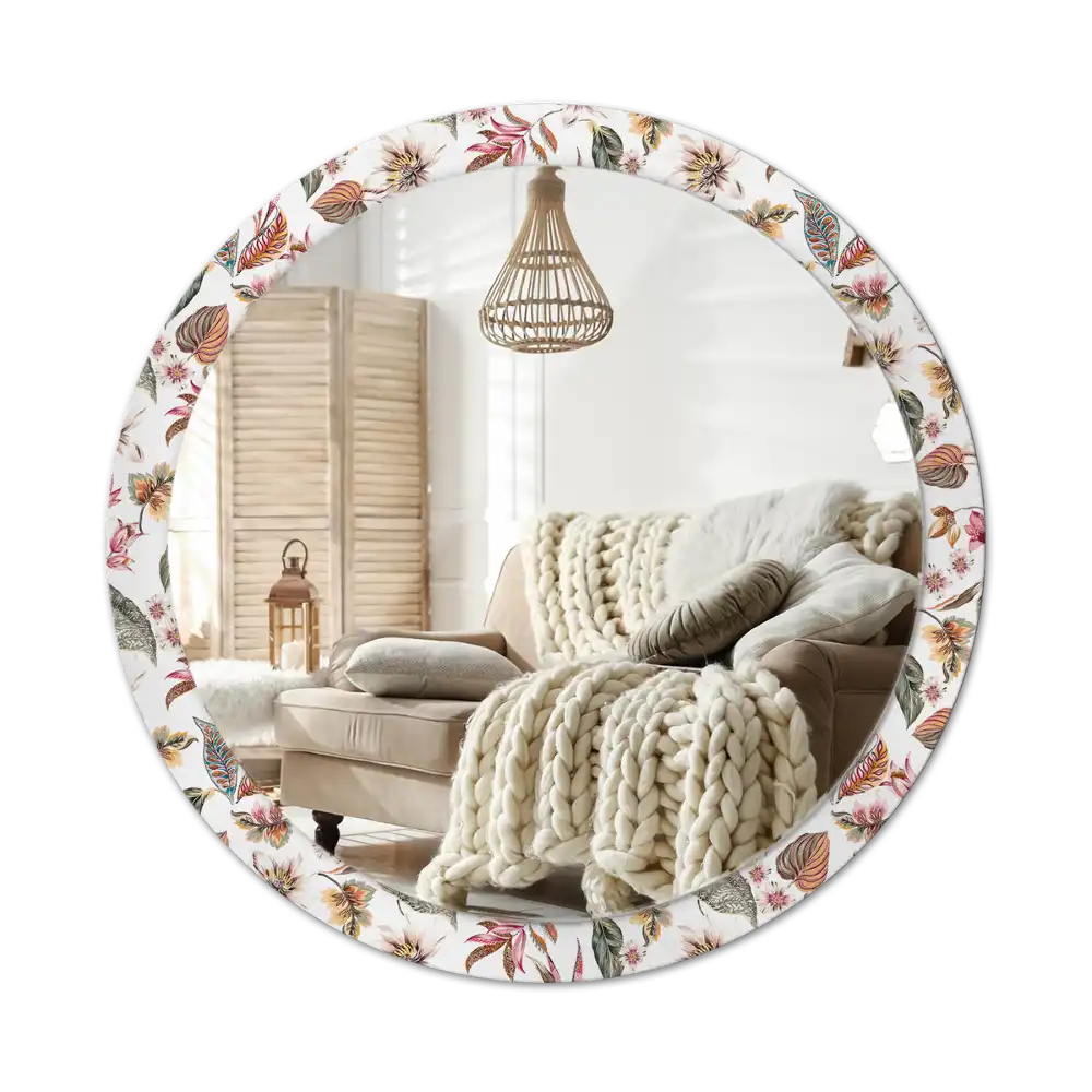 Runden spiegel Vintage-Blumen
