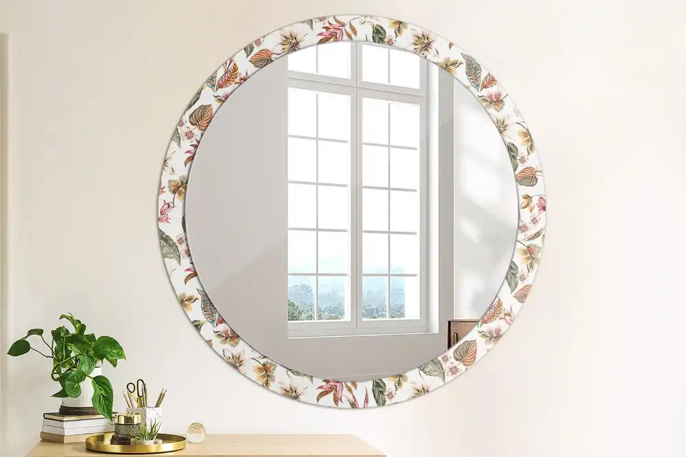 Runden spiegel Vintage-Blumen