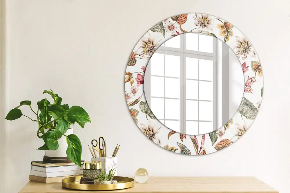 Runden spiegel Vintage-Blumen