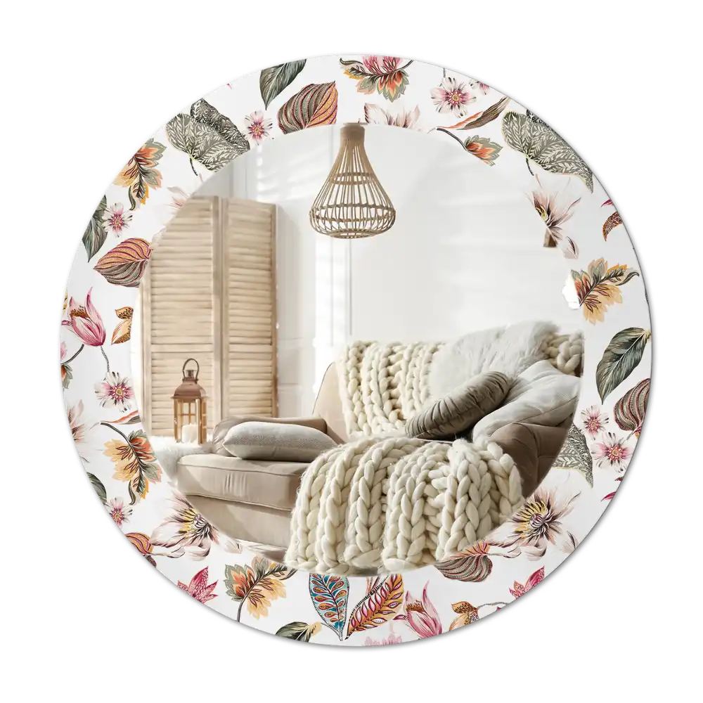 Runden spiegel Vintage-Blumen