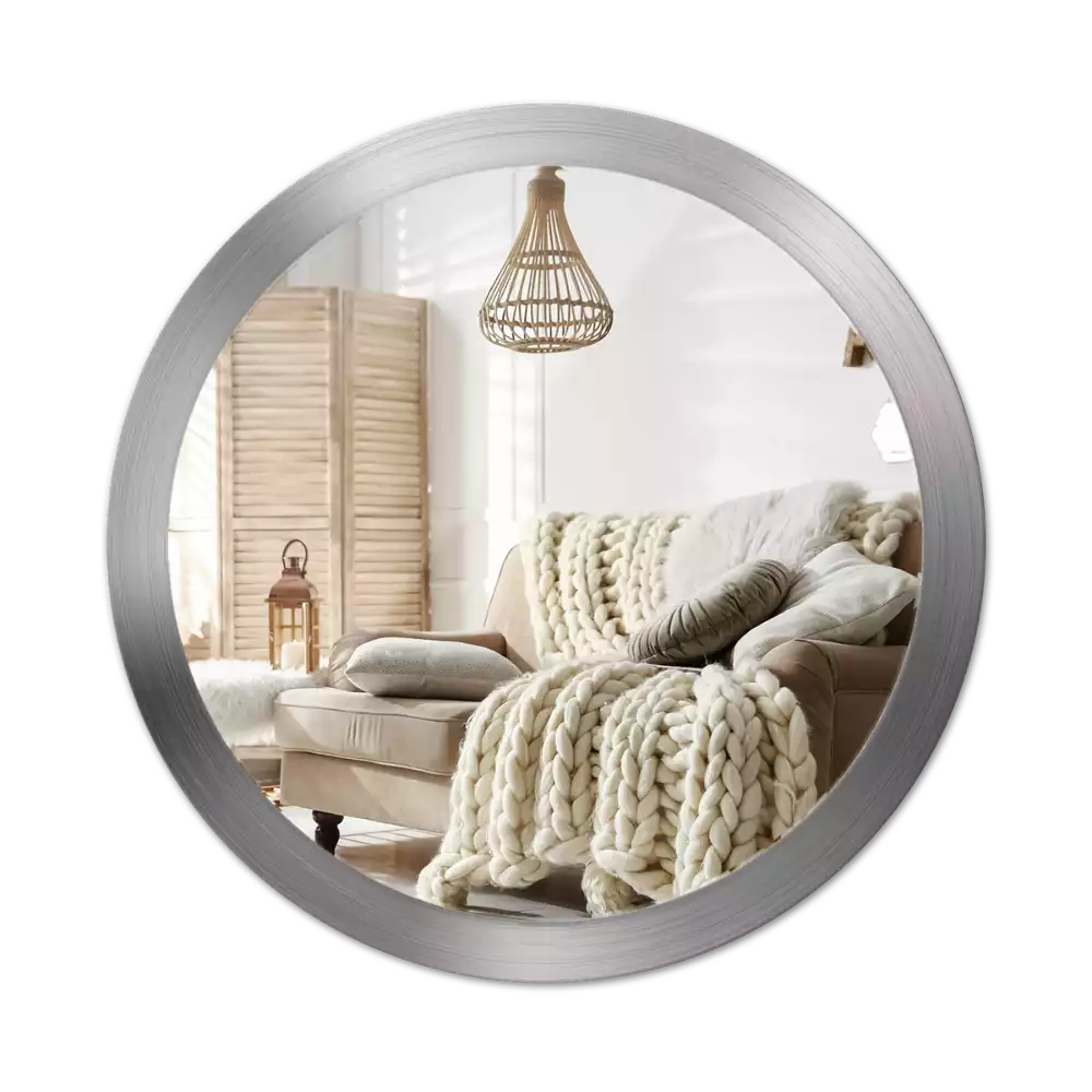 Spiegel rund Metall-Imitation