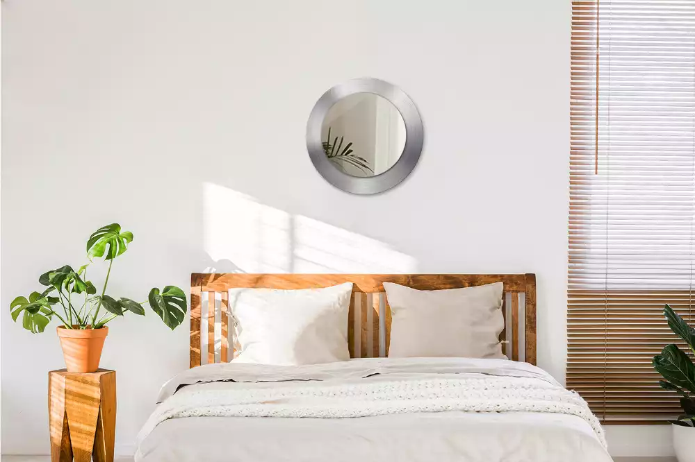 Spiegel rund Metall-Imitation