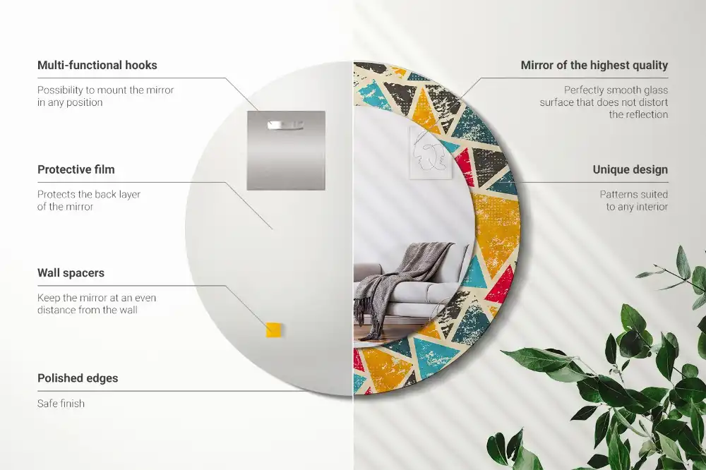 Runden spiegel Retro-Komposition