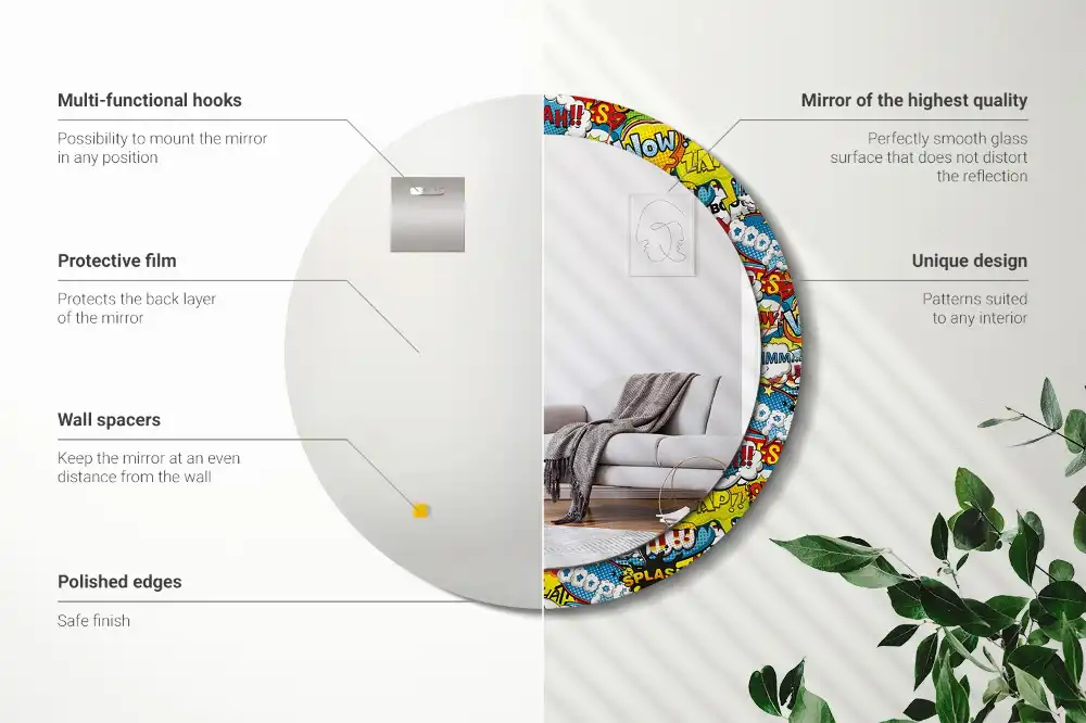 Runden spiegel Comic-Stil-Muster