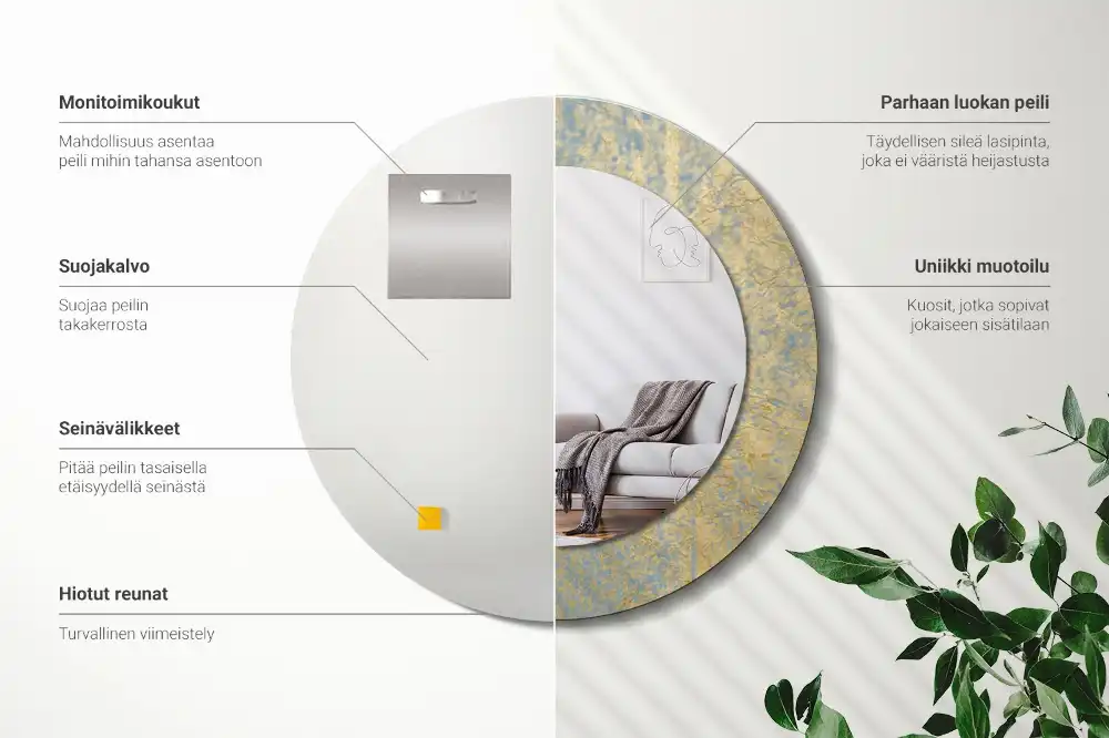 Spiegel rund Loft-Muster