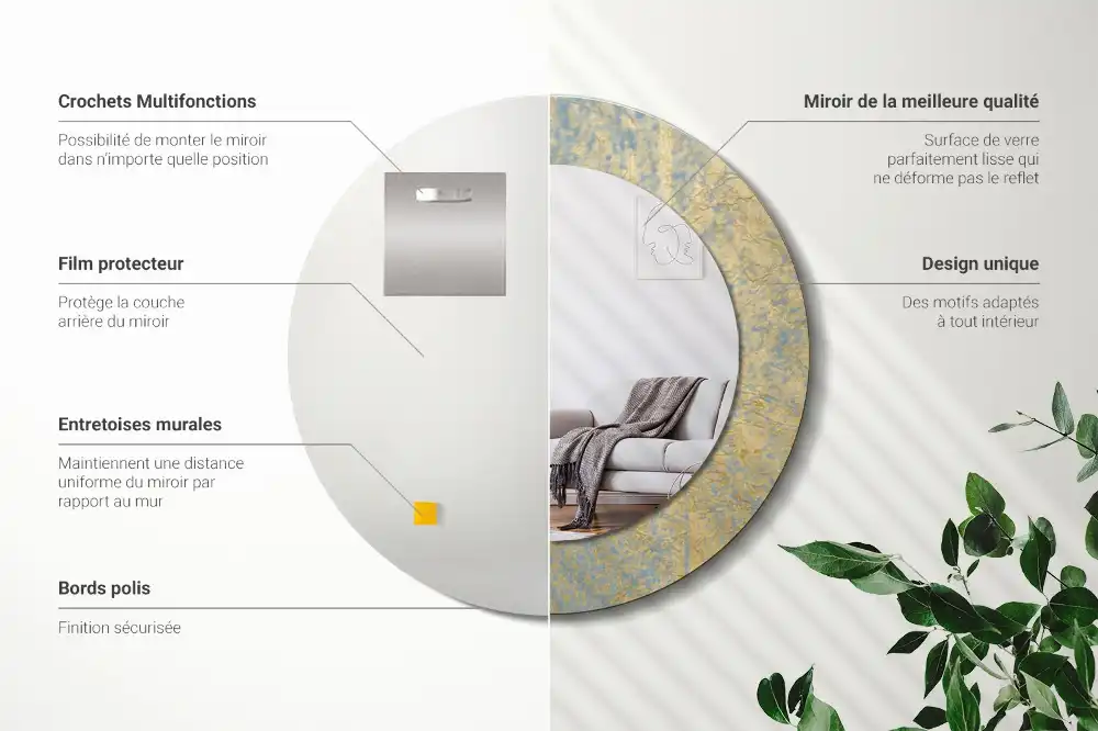 Spiegel rund Loft-Muster