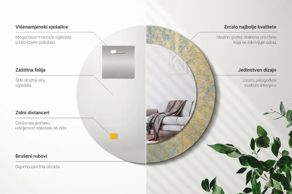 Spiegel rund Loft-Muster