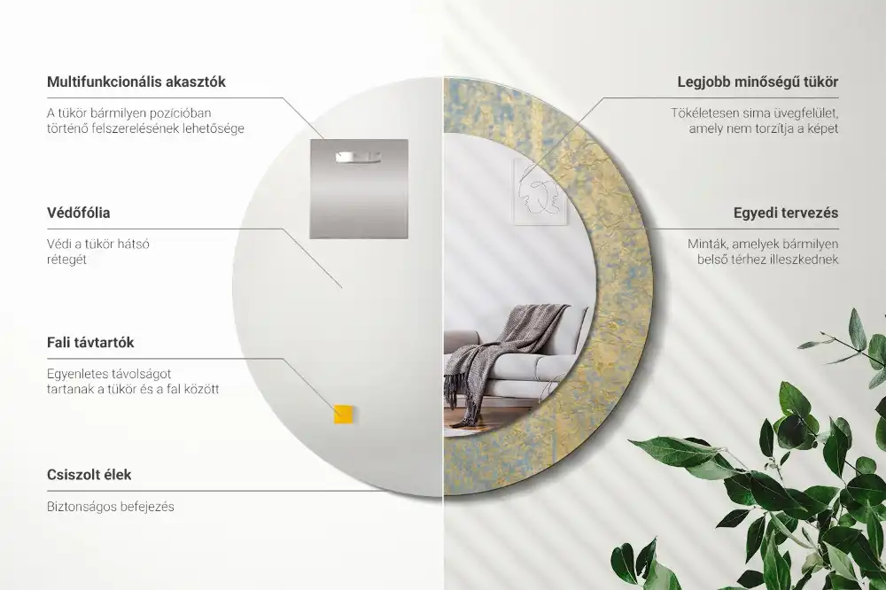 Spiegel rund Loft-Muster