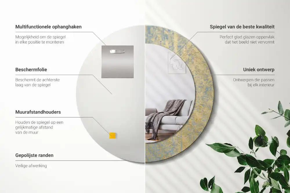 Spiegel rund Loft-Muster