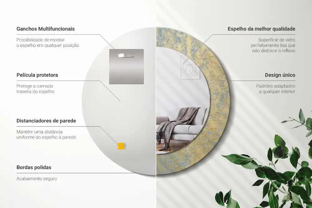 Spiegel rund Loft-Muster