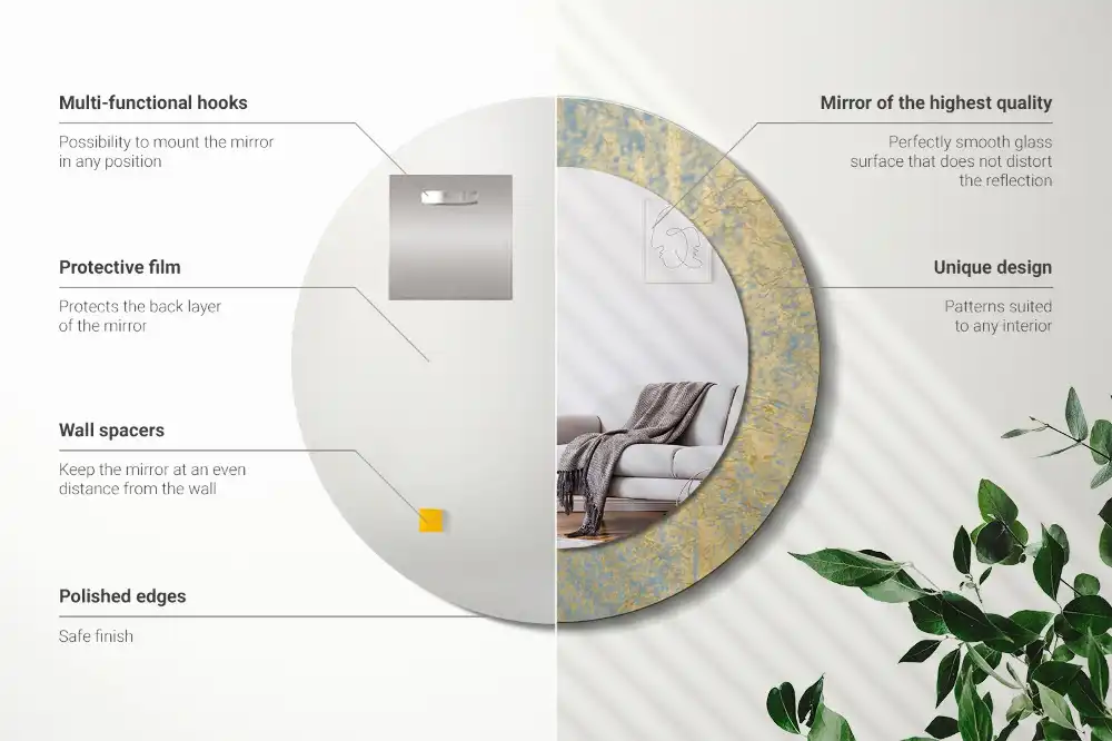 Spiegel rund Loft-Muster