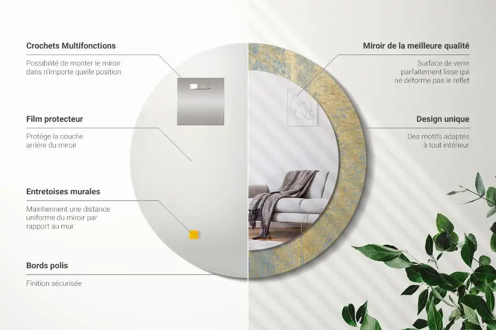 Spiegel rund Loft-Muster