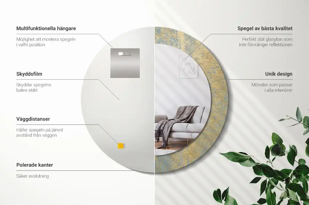 Spiegel rund Loft-Muster