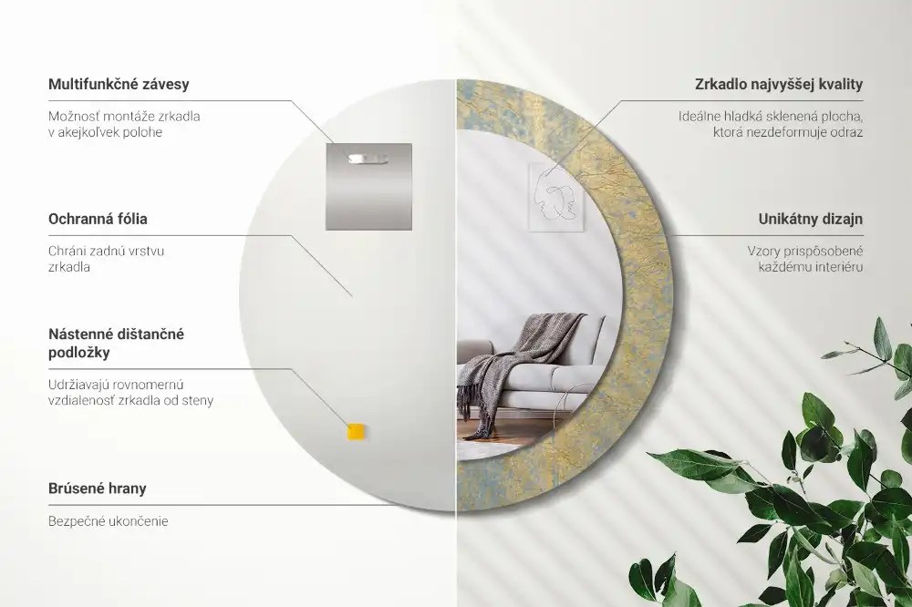 Spiegel rund Loft-Muster