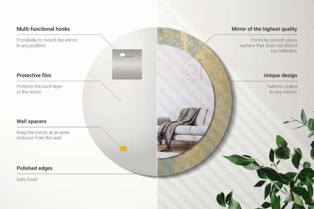 Spiegel rund Loft-Muster