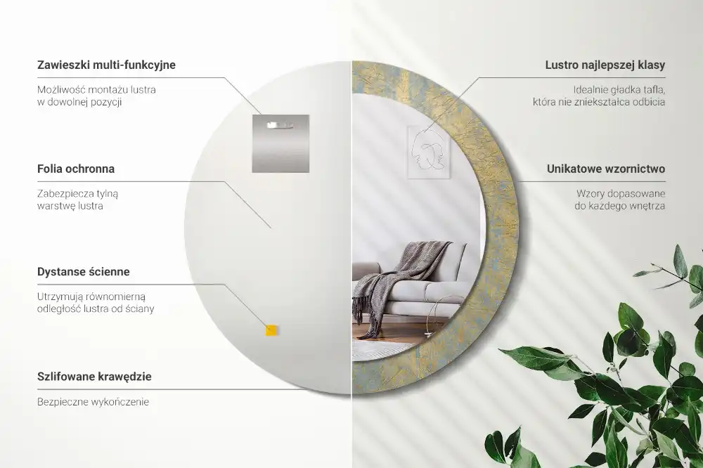 Spiegel rund Loft-Muster