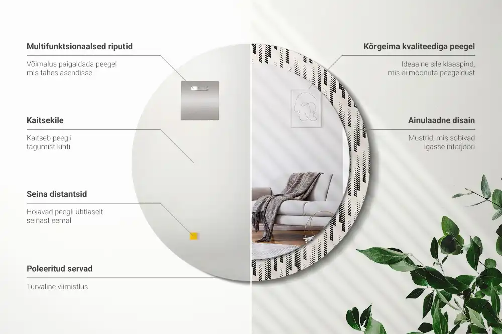 Runden spiegel Streifenmuster