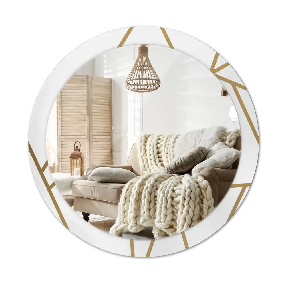 Spiegel rund Linienkomposition