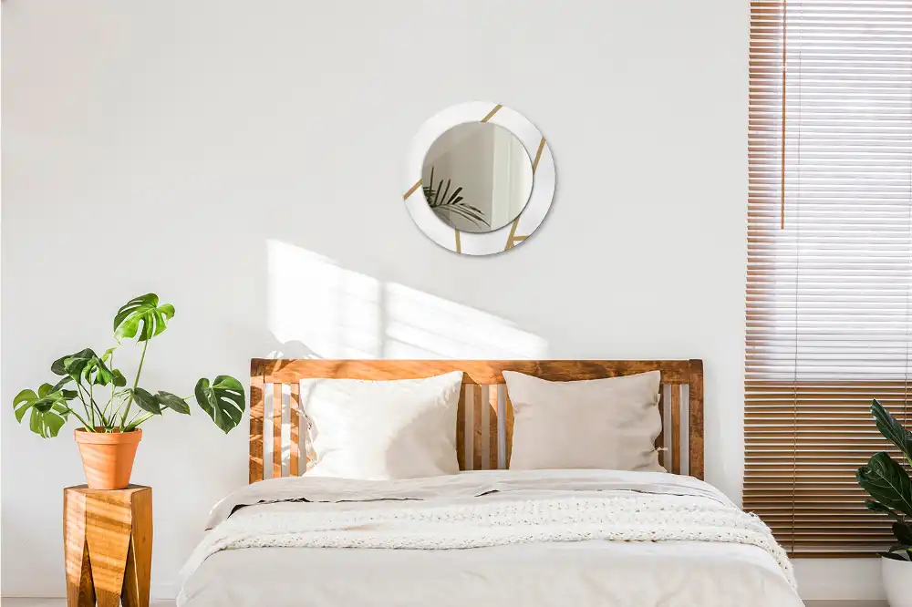 Spiegel rund Linienkomposition