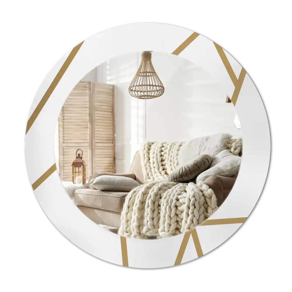 Spiegel rund Linienkomposition